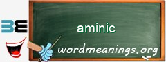WordMeaning blackboard for aminic